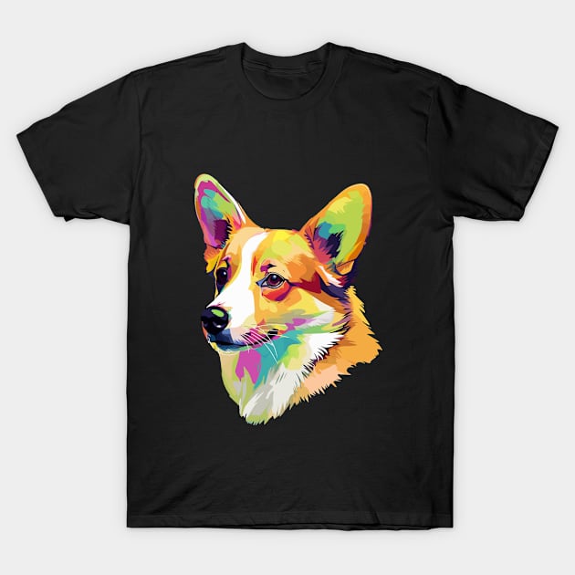 Corgi - Corgi Colorful T-Shirt by Kudostees